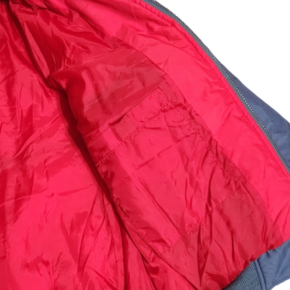 Vintage Snuggler Ski Jacket Puffer Mens Medium 40 Gray Red Quilted Zip Winter - Picture 10 of 13